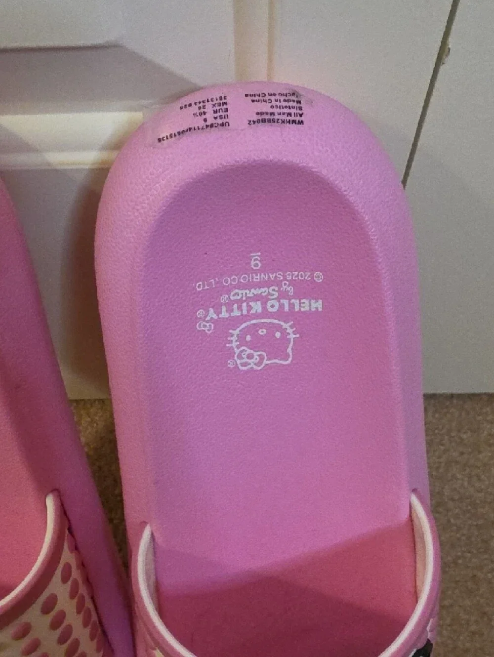 Hello Kitty Pink Slide Sandals with Graphic Strap - Picture 6 of 11